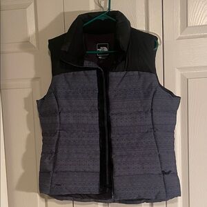 The North Face Women's Black and Blue Striped Vest